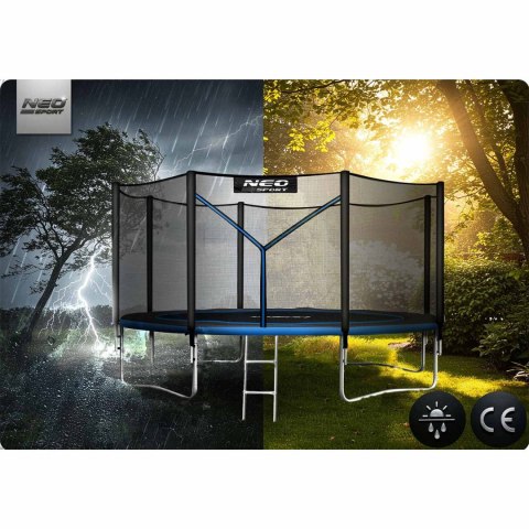 Trampolina ogrodowa 15ft/465cm z siatką zewnętrzną i drabinką Neo-Sport Trampolina ogrodowa 15ft/465cm z siatką zewnętrzną i drabinką Neo-Sport