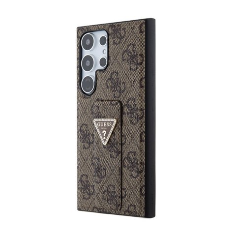 Guess Grip Stand 4G Triangle Strass Logo - Etui Samsung Galaxy S24 Ultra (brązowy) Guess Grip Stand 4G Triangle Strass Logo - Etui Samsung Galaxy S24 Ultra (brązowy)