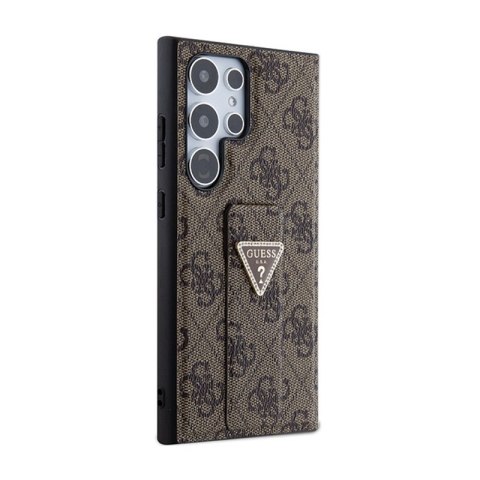 Guess Grip Stand 4G Triangle Strass Logo - Etui Samsung Galaxy S24 Ultra (brązowy) Guess Grip Stand 4G Triangle Strass Logo - Etui Samsung Galaxy S24 Ultra (brązowy)