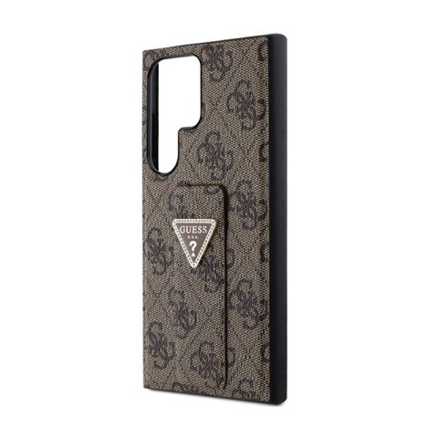 Guess Grip Stand 4G Triangle Strass Logo - Etui Samsung Galaxy S24 Ultra (brązowy) Guess Grip Stand 4G Triangle Strass Logo - Etui Samsung Galaxy S24 Ultra (brązowy)