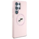 Karl Lagerfeld Silicone Double Heads And Circle MagSafe - Etui Samsung Galaxy S25 Ultra (różowy)