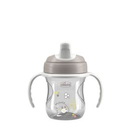180646 KUBEK NIEKAPEK Z TWARDYM USTNIKIEM 200ML 6+ SZARY
