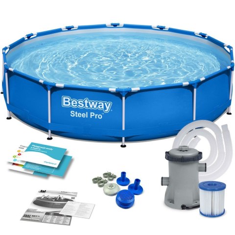 Basen ogrodowy stelażowy 366 x 76 cm 7w1 Bestway 56681 Basen ogrodowy stelażowy 366 x 76 cm 7w1 Bestway 56681