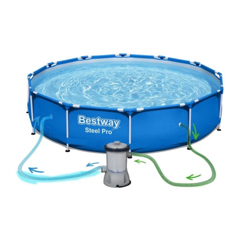 Basen ogrodowy stelażowy 366 x 76 cm 7w1 Bestway 56681 Basen ogrodowy stelażowy 366 x 76 cm 7w1 Bestway 56681