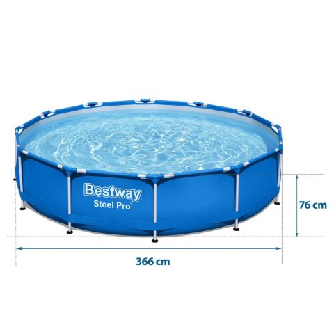 Basen ogrodowy stelażowy 366 x 76 cm 7w1 Bestway 56681 Basen ogrodowy stelażowy 366 x 76 cm 7w1 Bestway 56681