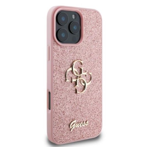Guess Fixed Glitter Big 4G - Etui iPhone 16 Pro Max (różówy) Guess Fixed Glitter Big 4G - Etui iPhone 16 Pro Max (różówy)