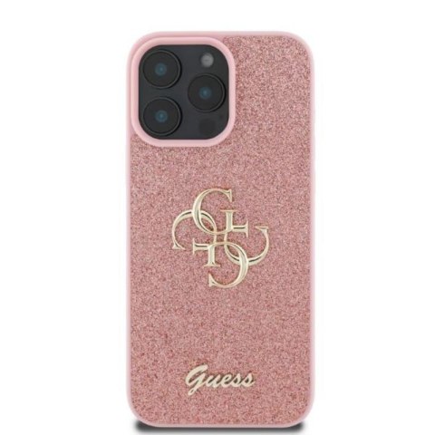 Guess Fixed Glitter Big 4G - Etui iPhone 16 Pro Max (różówy) Guess Fixed Glitter Big 4G - Etui iPhone 16 Pro Max (różówy)
