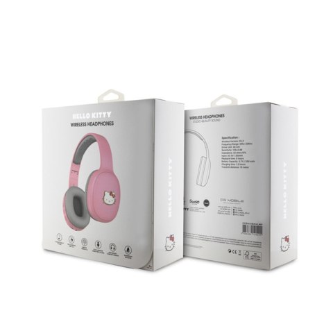 Hello Kitty Metal Logo Oval Shape - Bezprzewodowe słuchawki nauszne Bluetooth V5.3 (różowy) Hello Kitty Metal Logo Oval Shape - Bezprzewodowe słuchawki nauszne Bluetooth V5.3 (różowy)