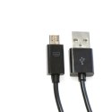 Kabel USB-A -> microUSB 1m 2A czarny OMEGA BAJA (44344)