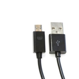 Kabel USB-A -> microUSB 1m 2A czarny OMEGA BAJA (44344)