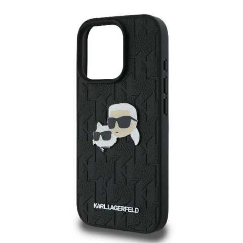 Karl Lagerfeld Monogram Karl & Choupette Head Pin - Etui iPhone 16 Pro (czarny) Karl Lagerfeld Monogram Karl & Choupette Head Pin - Etui iPhone 16 Pro (czarny)