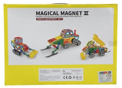 Klocki magnetyczne Magical Magnet Pojazdy Budowlane 6w1 98 el. Klocki magnetyczne Magical Magnet Pojazdy Budowlane 6w1 98 el.