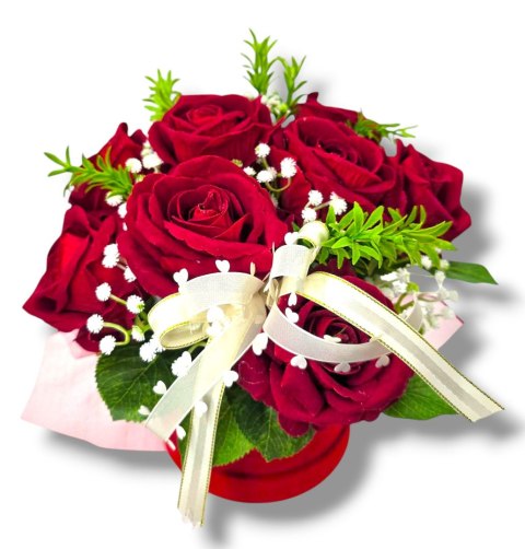 LUKSUSOWY FLOWERBOX CZERWONE RÓŻE W PUDEŁKU NA DZIEŃ MATKI URODZINY IMIENINY LUKSUSOWY FLOWERBOX CZERWONE RÓŻE W PUDEŁKU NA DZIEŃ MATKI URODZINY IMIENINY
