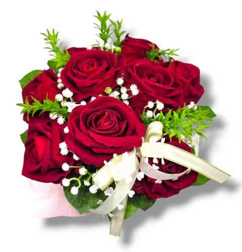 LUKSUSOWY FLOWERBOX CZERWONE RÓŻE W PUDEŁKU NA DZIEŃ MATKI URODZINY IMIENINY LUKSUSOWY FLOWERBOX CZERWONE RÓŻE W PUDEŁKU NA DZIEŃ MATKI URODZINY IMIENINY