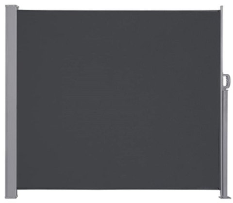 Markiza boczna tarasowa LUARO parawan zwijana 180 x 400 cm szara Markiza boczna tarasowa LUARO parawan zwijana 180 x 400 cm szara