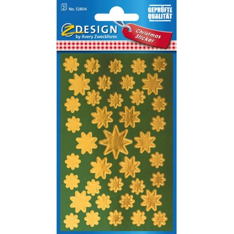Naklejki Z-Design - złote gwiazdy 52804 AVERY ZWECKFORM Naklejki Z-Design - złote gwiazdy 52804 AVERY ZWECKFORM