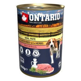 ONTARIO PATE cielecina w ziołach 400g puszka dla psa (214-21182)