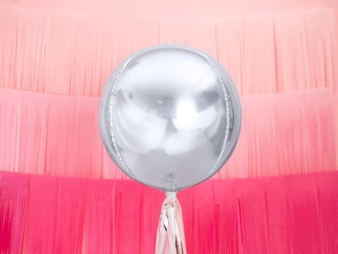 Balon foliowy Kula, 40cm, srebrna Balon foliowy Kula, 40cm, srebrna