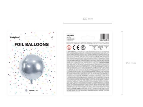 Balon foliowy Kula, 40cm, srebrna Balon foliowy Kula, 40cm, srebrna