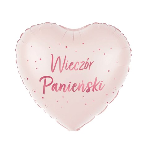 Balon foliowy Serce, Jasnoróżowy, Wieczór Panieński, 45 cm Balon foliowy Serce, Jasnoróżowy, Wieczór Panieński, 45 cm
