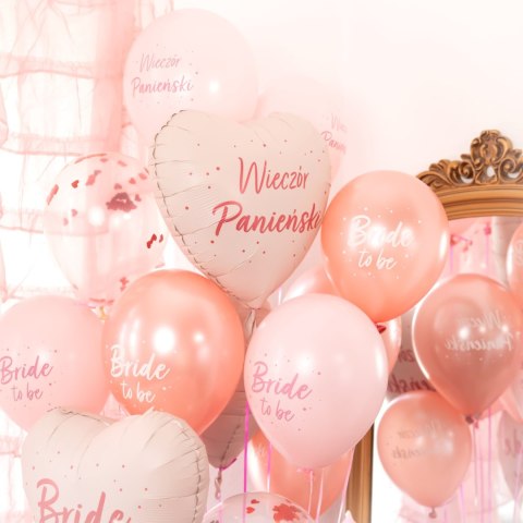 Balon foliowy Serce, Jasnoróżowy, Wieczór Panieński, 45 cm Balon foliowy Serce, Jasnoróżowy, Wieczór Panieński, 45 cm