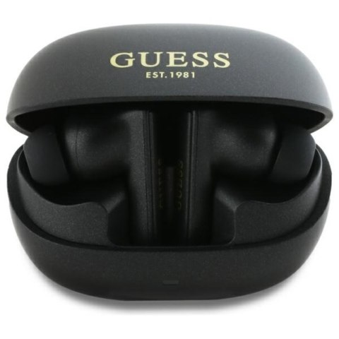 Guess Capsule Printed Logo - Słuchawki Bluetooth TWS ANC & ENC + etui ładujące (czarny) Guess Capsule Printed Logo - Słuchawki Bluetooth TWS ANC & ENC + etui ładujące (czarny)