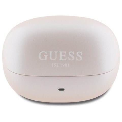 Guess Capsule Printed Logo - Słuchawki Bluetooth TWS ANC & ENC + etui ładujące (różowy) Guess Capsule Printed Logo - Słuchawki Bluetooth TWS ANC & ENC + etui ładujące (różowy)