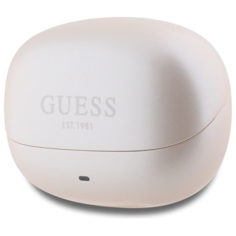 Guess Capsule Printed Logo - Słuchawki Bluetooth TWS ANC & ENC + etui ładujące (różowy) Guess Capsule Printed Logo - Słuchawki Bluetooth TWS ANC & ENC + etui ładujące (różowy)