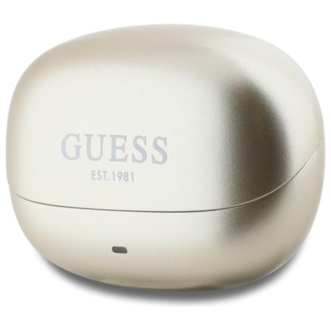 Guess Capsule Printed Logo - Słuchawki Bluetooth TWS ANC & ENC + etui ładujące (złoty) Guess Capsule Printed Logo - Słuchawki Bluetooth TWS ANC & ENC + etui ładujące (złoty)