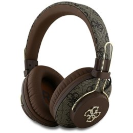 Guess Metal 4G Logo - Bezprzewodowe słuchawki nauszne Bluetooth ENC (brązowy)