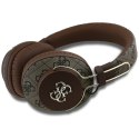 Guess Metal 4G Logo - Bezprzewodowe słuchawki nauszne Bluetooth ENC (brązowy)