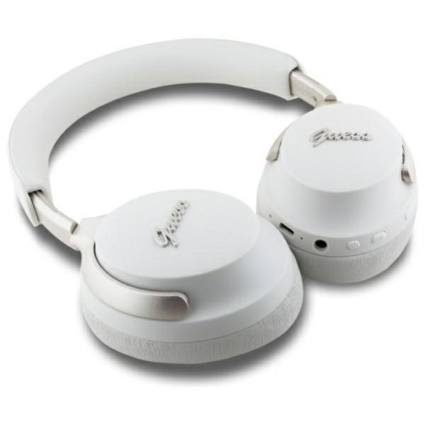 Guess Metal Script Logo - Bezprzewodowe słuchawki nauszne Bluetooth ANC + ENC (beżowy) Guess Metal Script Logo - Bezprzewodowe słuchawki nauszne Bluetooth ANC + ENC (beżowy)