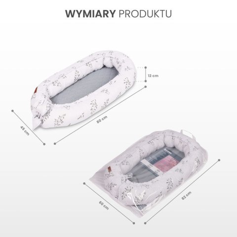 KOKON MUŚLIN TEDDY SZARY 80x45 KOKON MUŚLIN TEDDY SZARY 80x45