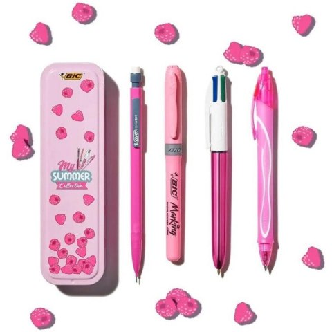 Zestaw SUMMER różowy box 4 sztuki w metalowym pudełku 978219 BIC Zestaw SUMMER różowy box 4 sztuki w metalowym pudełku 978219 BIC