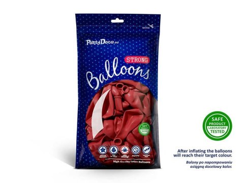 Balony lateksowe Strong, Czerwone, Pastel Poppy Red, 23cm, 100 szt. Balony lateksowe Strong, Czerwone, Pastel Poppy Red, 23cm, 100 szt.