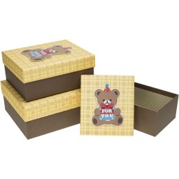 Zestaw pudełek ozdobnych PUD-22196-PR (3szt) ROZETTE