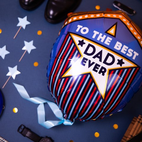 Balon foliowy To the best Dad ever 45x59cm Balon foliowy To the best Dad ever 45x59cm