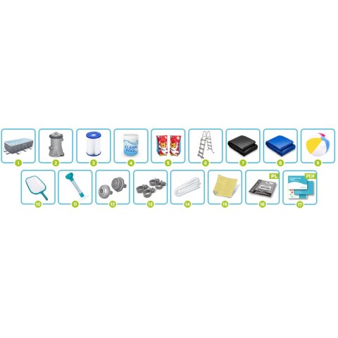 Basen ogrodowy stelażowy 404 x 201 x 100 cm 18w1 Bestway 56721 Basen ogrodowy stelażowy 404 x 201 x 100 cm 18w1 Bestway 56721