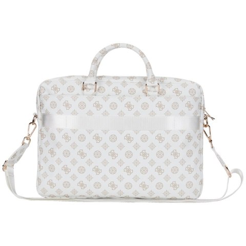 Guess 4G Peony Front Pocket Zipper Triangle Logo - Torba na notebooka 16" (biały) Guess 4G Peony Front Pocket Zipper Triangle Logo - Torba na notebooka 16" (biały)