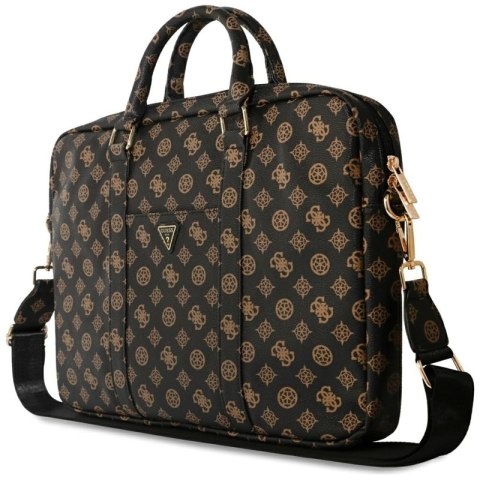 Guess 4G Peony Front Pocket Zipper Triangle Logo - Torba na notebooka 16" (czarny) Guess 4G Peony Front Pocket Zipper Triangle Logo - Torba na notebooka 16" (czarny)