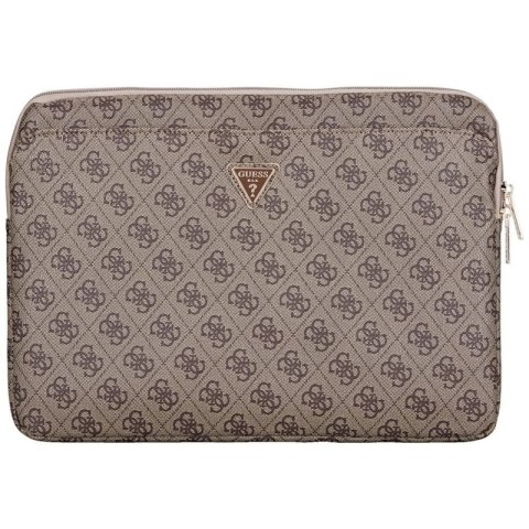 Guess 4G Zipper Pocket Triangle Logo Sleeve - Etui na notebooka 14" (brązowy) Guess 4G Zipper Pocket Triangle Logo Sleeve - Etui na notebooka 14" (brązowy)