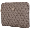 Guess 4G Zipper Pocket Triangle Logo Sleeve - Etui na notebooka 14" (brązowy)