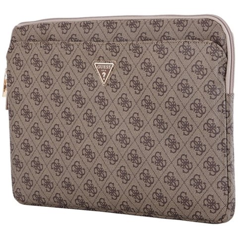 Guess 4G Zipper Pocket Triangle Logo Sleeve - Etui na notebooka 14" (brązowy) Guess 4G Zipper Pocket Triangle Logo Sleeve - Etui na notebooka 14" (brązowy)
