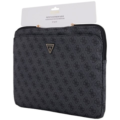 Guess 4G Zipper Pocket Triangle Logo Sleeve - Etui na notebooka 14" (czarny) Guess 4G Zipper Pocket Triangle Logo Sleeve - Etui na notebooka 14" (czarny)