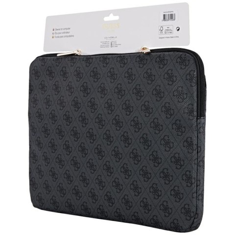 Guess 4G Zipper Pocket Triangle Logo Sleeve - Etui na notebooka 14" (czarny) Guess 4G Zipper Pocket Triangle Logo Sleeve - Etui na notebooka 14" (czarny)