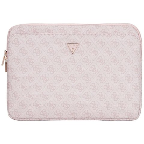 Guess 4G Zipper Pocket Triangle Logo Sleeve - Etui na notebooka 14" (różowy) Guess 4G Zipper Pocket Triangle Logo Sleeve - Etui na notebooka 14" (różowy)