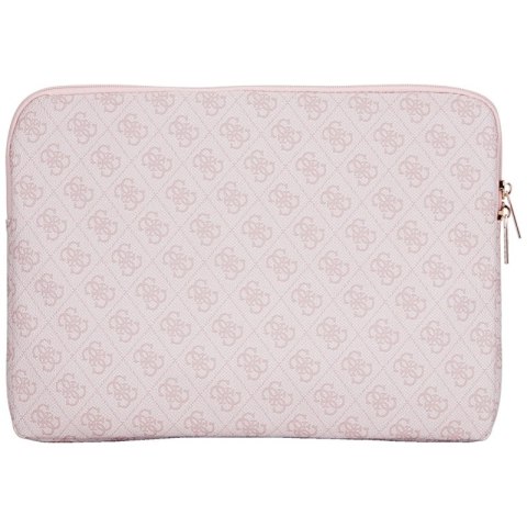 Guess 4G Zipper Pocket Triangle Logo Sleeve - Etui na notebooka 14" (różowy) Guess 4G Zipper Pocket Triangle Logo Sleeve - Etui na notebooka 14" (różowy)