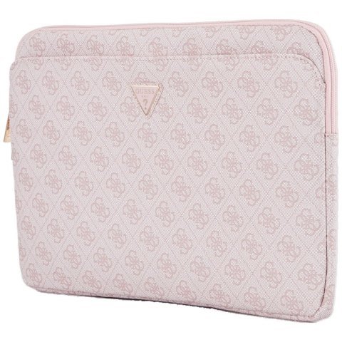 Guess 4G Zipper Pocket Triangle Logo Sleeve - Etui na notebooka 14" (różowy) Guess 4G Zipper Pocket Triangle Logo Sleeve - Etui na notebooka 14" (różowy)