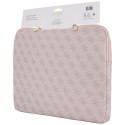 Guess 4G Zipper Pocket Triangle Logo Sleeve - Etui na notebooka 14" (różowy)