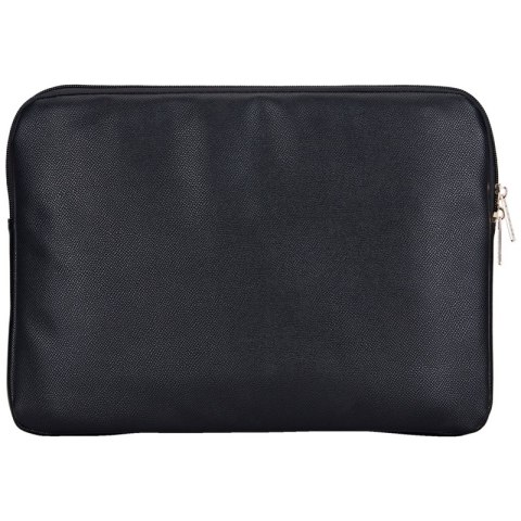 Guess Grained Zipper Pocket Triangle Logo Sleeve - Etui na notebooka 14" (czarny) Guess Grained Zipper Pocket Triangle Logo Sleeve - Etui na notebooka 14" (czarny)